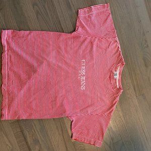 Vintage Red and White Striped Guess Shirt